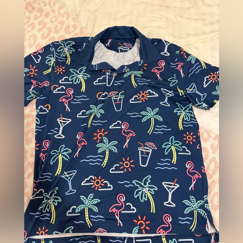 Chubbies Navy Neon Light Performance Polo - Picture 5 of 5